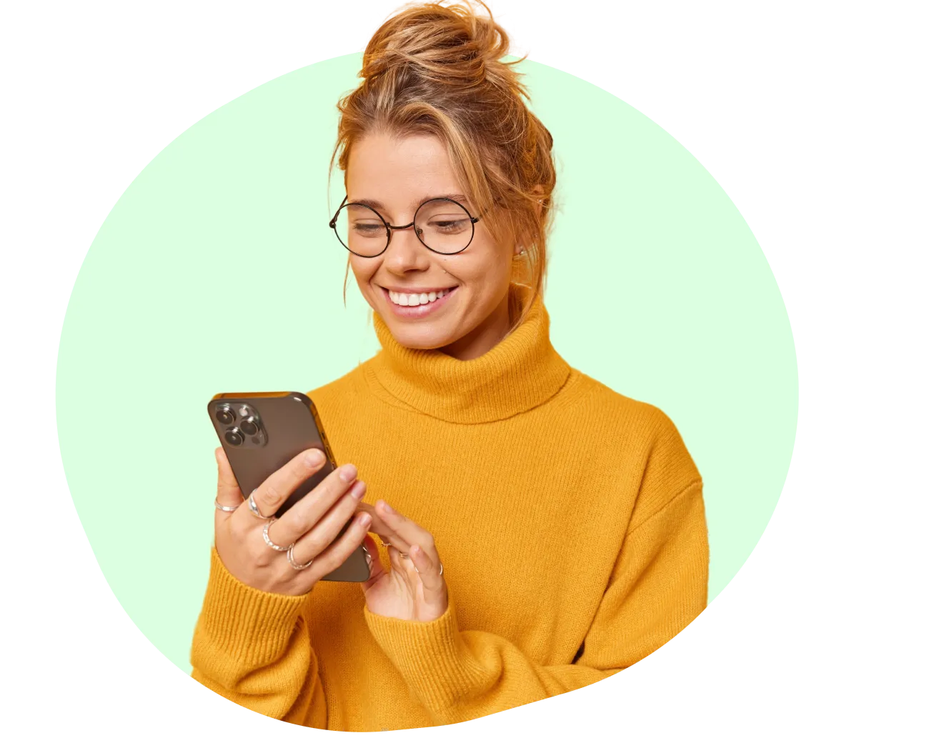 woman with a smile